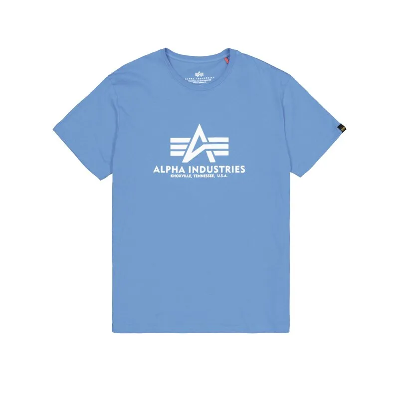Alpha Industries Herren T-Shirt Basic Logo mediteranian blue